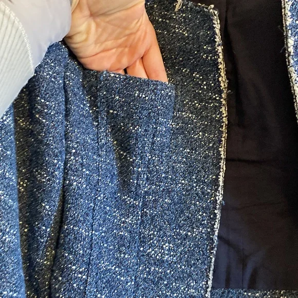 Theory blue tweed blazer size 8 - Picture 7 of 7